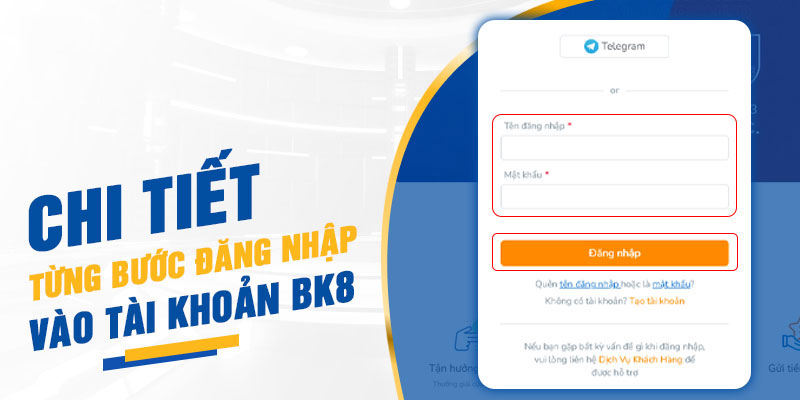 Chi tiết đăng nhập bk8